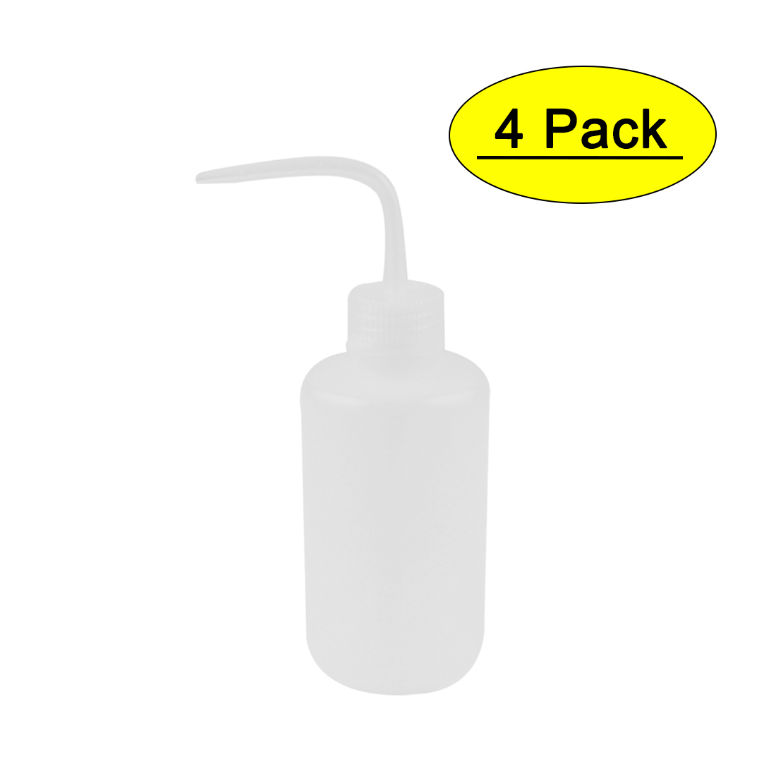 Lab Right Angle Bent Tip Plastic Liquid Storage Squeeze Bottle 250mL 4 Pcs
